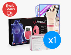 Crema para el aumento de senos Procurves Cream + Dispositivo de aumento de pecho U-Breast + Pastillas aumento de senos Procurves Plus + Guía online para aumentar el busto Breast Performance gratis